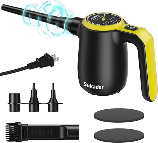 Sukadar Compressed Air Duster for Electronics, Canned Air Electric for PC, Laptop, Console, Electronics and Home Cleaning, Replaces Compressed Air Cans.