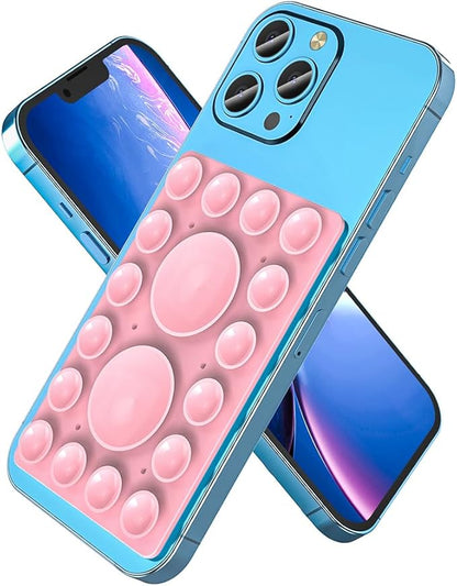 Silicone Suction Phone Holder Mount,Silicon Adhesive Phone Accessory for iPhone and Android, Hands-Free Mirror Shower Phone Holder,TikTok Videos and Selfies (Light Pink, Single Sided)