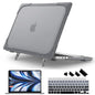 Batianda Heavy Duty Case for MacBook Air 13.6 inch with Stand,Lavender Grey