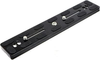 PU-200 200mm Universal Lengthened Quick Release Plate Slide Rail with D-Ring Screw for Tripod Ball Head DSLR Camera, Arca-Swiss Compatible