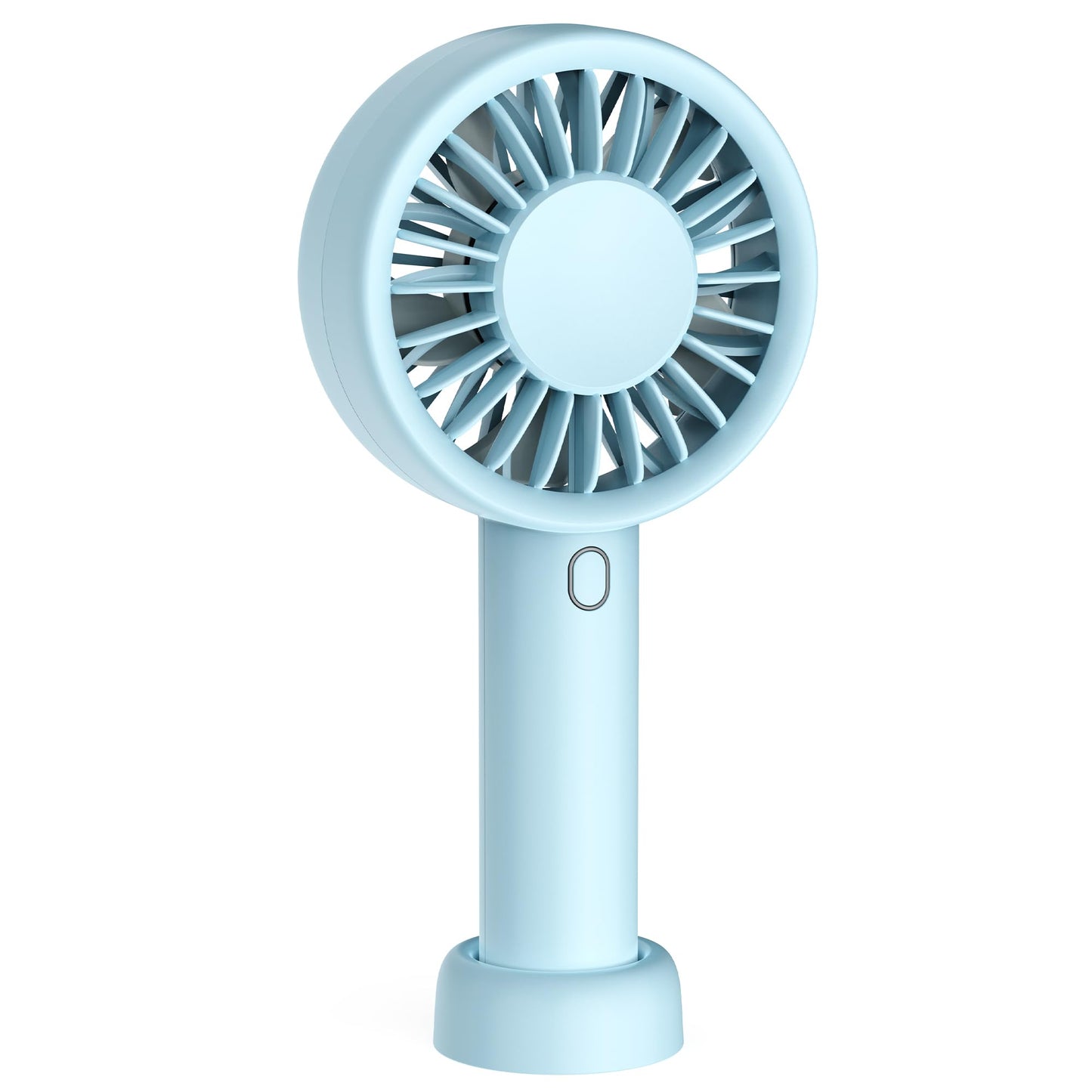 Mizong Mini Fan Portable Handheld Fan, USB Rechargeable Personal Fan with Base, 10H Long Lasting Battery Mini Pocket Cooling Fan for Desktop Travel Outdoor Vacation Concert Lash Makeup Use