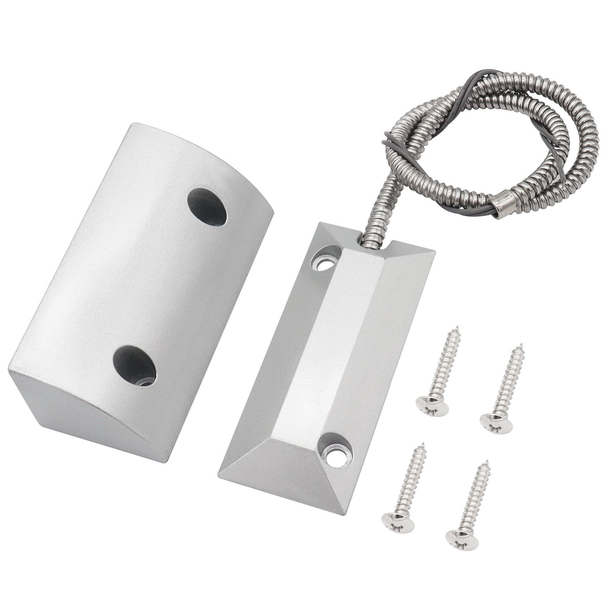 FOCMKEAS Magnetic Reed Switch, NC, 2 Wire, Zinc Alloy Sliver, OC-55