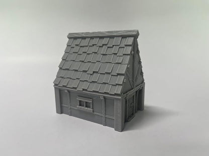 Paintable Tabletop Miniature Little Town Building Terrains Compatible with RPG War Games - 18mm Scale Dioramas Building Set Scenery with Medieval Architecture Style by HAUTICO (HVillageHouses4-1)