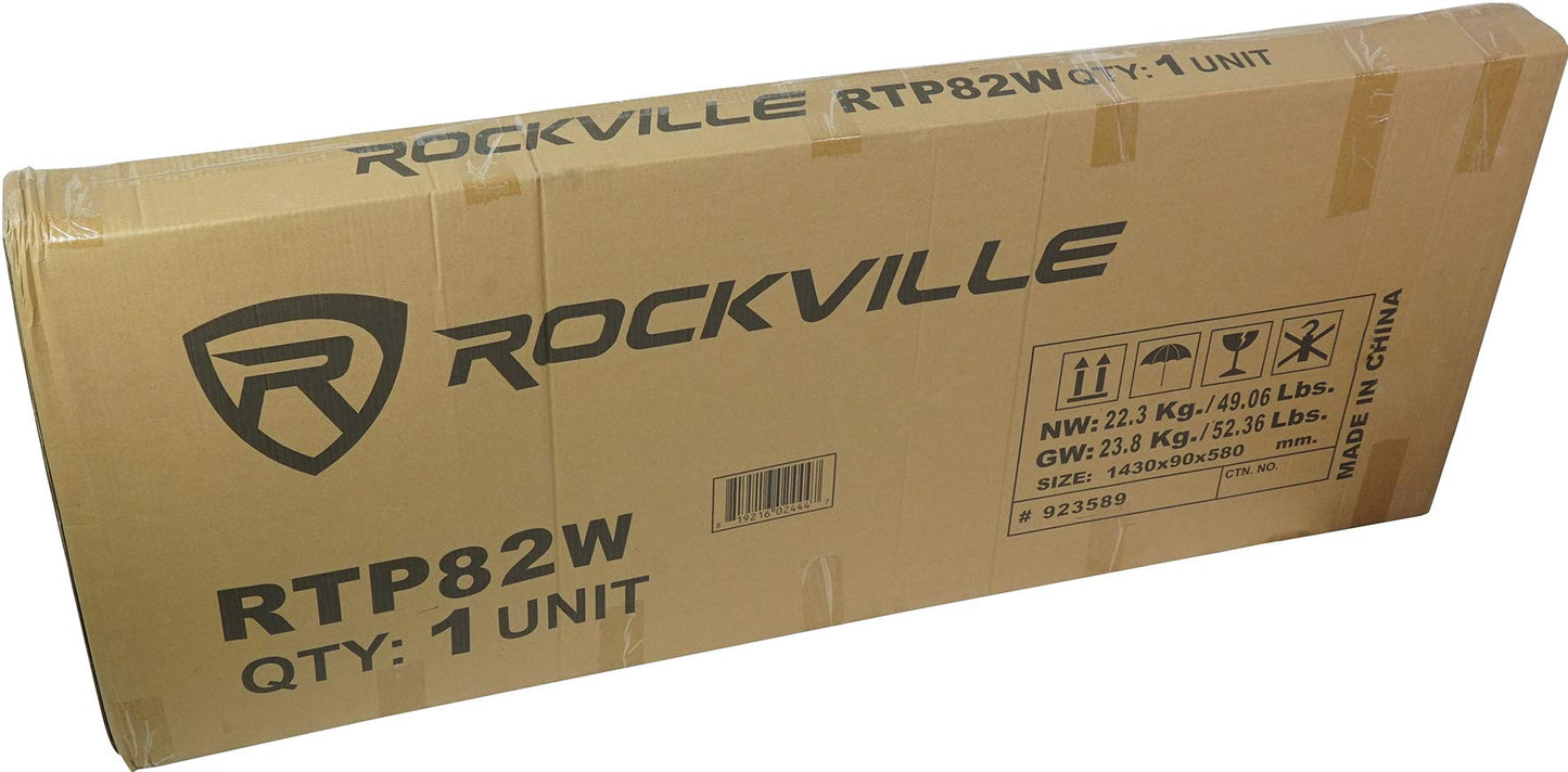 Rockville RTP82W 8 ft Adjustable White Totem Moving Head Light Stand