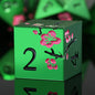 DNDND Metal Dice Set D&D, 7 die Metallic Polyhedral Dice Set with Gift Metal Box and Gold Number for DND Dungeons and Dragons Role Playing Games (Black and Gold)