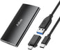 Aiibe External SSD 250GB External Hard Drive USB C Portable SSD, Up to 500MB/s, USB 3.1, External Solid State Drive 250GB for Laptop, Mac, PS4 (Black)