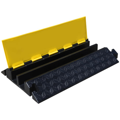 OrangeStar Heavy-Duty Rubber Cable Protector Ramp 2-Channel