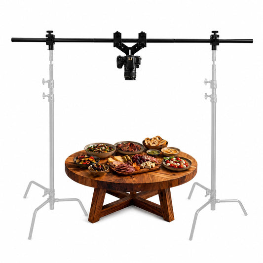Glide Gear OH 75 Overhead Mount – DSLR, Smartphone – 6ft Adjustable Pole, Top-Down Rig, 15lb Capacity, Aluminum Build