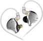 KZ ZS10 Pro in Ear Monitor, IEM Earbuds Headphone, Gaming Earbuds with 4BA and 1DD Drivers, KZ HiFi IEM Earphone Upgraded ZS10 with Detachable 0.75mm 2 Pin 6N OFC Cable (Black No Mic)
