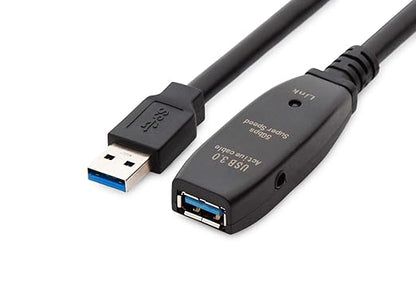 24 Feet Active USB Extension Cable 3.0 Male to Female with A Extension chipset Signal Booster - Active Extension/Repeater Cord 7.5 Meters / 24 Feet