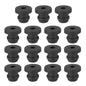 PATIKIL 5.5mm / 1/4 Inch Drill Hole,1/8 Inch ID Rubber Grommets, 15Pcs Top Hat Grommet for Wiring Eyelet Ring Gasket Automotive Firewall Cable Hole Plugs Wires Protection, Black