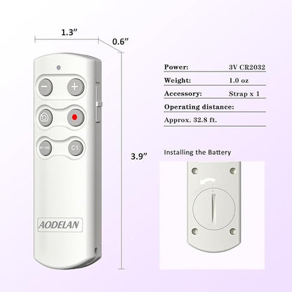 AODELAN Camera Wireless Shutter Release Remote Control for Sony ZV-E10, FX3, ZV-1, A7SM3, A7C, A7RIV, Alpha 9,7R IV,7R III, 7 III, RX0 II, RX100 M7,6600, 6400, 6100, 9 II; Replces Sony RMT-P1BT
