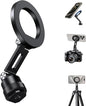 elitehood Magnetic Phone Tripod Mount for Magsafe, Aluminum iPhone Tripod Mount Adapter with 1/4” Screw, Cold Shoe Phone Holder for Camera, Compatible with iPhone 16/15/14/13 Series