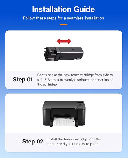 6500 6505 Toner Cartridge Set 4-Pack High Capacity 106R01597 106R01594 106R01595 106R01596 Replacement for Xerox Phaser 6500 6500N 6500DN WorkCentre 6505 6505N 6505DN Printer Black Cyan Magenta Yellow