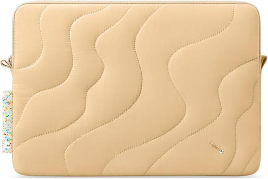 tomtoc 360 Protective Puffy Laptop Sleeve for 16-inch MacBook Pro M4/M3/M2/M1 Pro/Max A3403 A3186 A2991 A2780 A2485 2024-2019, Quilted Design Soft Cute Puffer Bag Laptop Case for Dell XPS 16 Plus