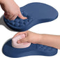 Ergonomic Joint Wrist Support Mouse Pad with Memory Foam Cushion Massage Bump, Carpal Tunnel Pain Relief Mousepad Slope Design for Wrist Rest, 11.8x7.9 in, Dark Steel Blue