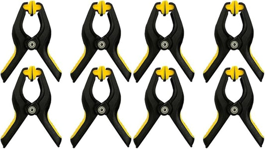 Mikikit 8-Pack LCD Screen Fastening Clamps with Scratch-Free Sponge Pads – Even Pressure for Seamless Phone & Tablet Screen Repairs, One-Hand Spring Action for DIY Fixes