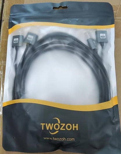 Twozoh Flexible & Slim HDMI Cable 6.6FT 2 Pack, Ultra Thin HDMI Cord Supports High Speed 4K@60Hz 18gbps 2160P/1080P