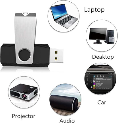Aiibe 4GB Flash Drive 50 Pack - USB 2.0 Memory Stick Multipack Zip Drive, Black
