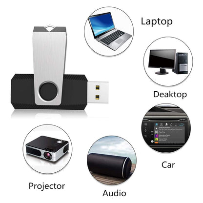 Aiibe 16 GB Flash Drive 10 Pack Bulk 16GB USB Flash Drives 2.0 USB Stick Thumb Drive USB Drive Pack, Black