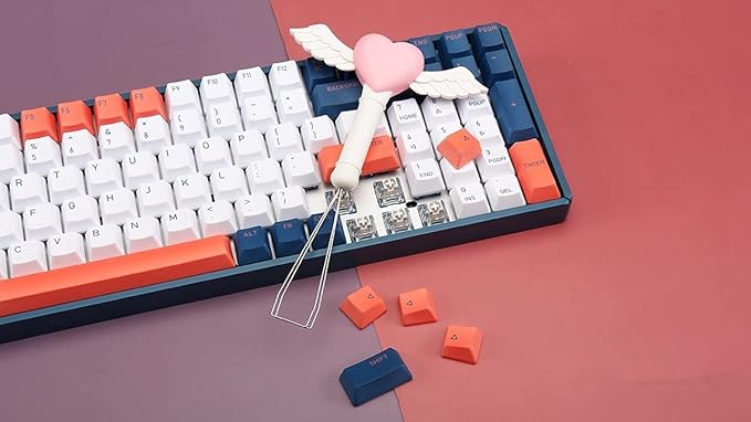 FKZ Keycap Puller, Fairy Wand - Custom Mechanical Keyboard Keycap Removal Tool for Cherry MX, Gateron, Outemu, Kailh Switches - QWERTY USB-C Keyboard DIY Accessory