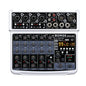 BOMGE 6 Channel mini DJ Audio sound mixer console with USB interface, Bluetooth, Stereo Recording, 48V Phantom Power, 99 DSP effects for karaoke, singing, live，streaming，pc recroding. (white)