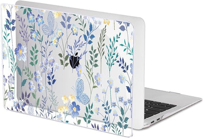 for MacBook Pro 13 inch Case 2022 2021 2020 Release A2338 M2 M1 A2289 A2251, Printed Pattern Plastic Hard Shell Cover for MacBook Pro 13.3-inch Touch Bar Fits Touch ID, Meadow Wildflower