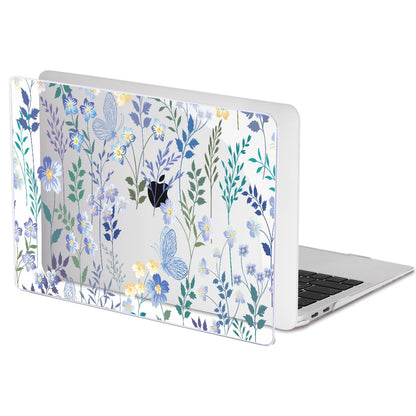 LCMOCICO Compatible with 2021 2020 MacBook Air 13 inch Case M1 A2337 A2179 A1932 2018 2019 Release, Pattern Plastic Hard Shell Case & Keyboard Cover for Mac Air 13 Touch ID, Meadow Wildflower