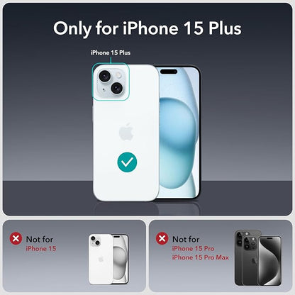 ESR 3+1 Pack for iPhone 15 Plus Privacy Screen Protector Set, Anti-spy Tempered-Glass Privacy Screen Protector, Micro-curved Edges, Case Friendly, 3-Pack with 1 Set of Individual Camera Lens Protector