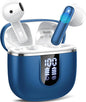 Wireless Earbuds, Bluetooth 5.4 Headphones with 3D Bass Stereo, 40H Ultralight in-Ear Buds, Bluetooth Earbuds with 4 ENC Noise Cancelling Mic, USB-C, IP7 Waterproof Earphones for Android iOS, Blue
