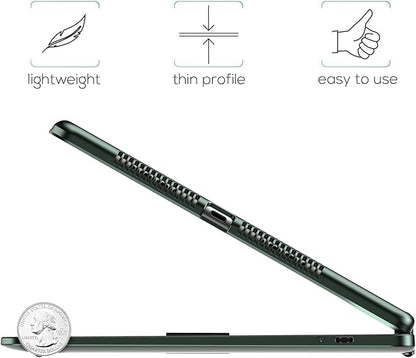 typecase Touch iPad 9th Generation Case with Keyboard (10.2", 2021), Multi-Touch Trackpad, 10 Color Backlight, 360° Rotatable, Thin & Light for iPad 8th Gen, 7th Gen, Air 3, Pro 10.5 (Midnight Green)