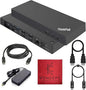 Lenovo 40AN0135US Thunderbolt 3 Dock Gen 2 Dual UHD 4K Display - Thinkpad Docking Station Dual Monitor with HDMI, DP & TB3 Cable (Renewed)
