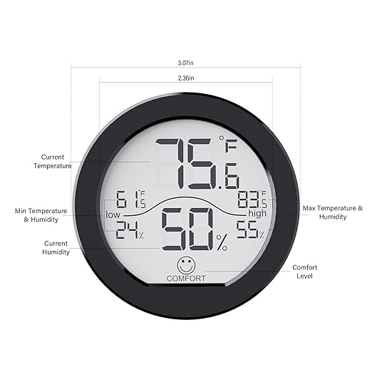 Indoor Digital Hygrometer Thermometer for Room Temperature Humidity Meter