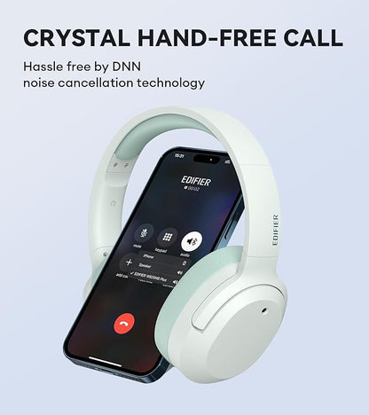 Edifier W820NB Plus Hybrid Active Noise Cancelling Headphones - LDAC Codec - Hi-Res Audio Wireless & Wired - Fast Charge - 49H Playtime - Over Ear Bluetooth V5.2 Headphones- Green