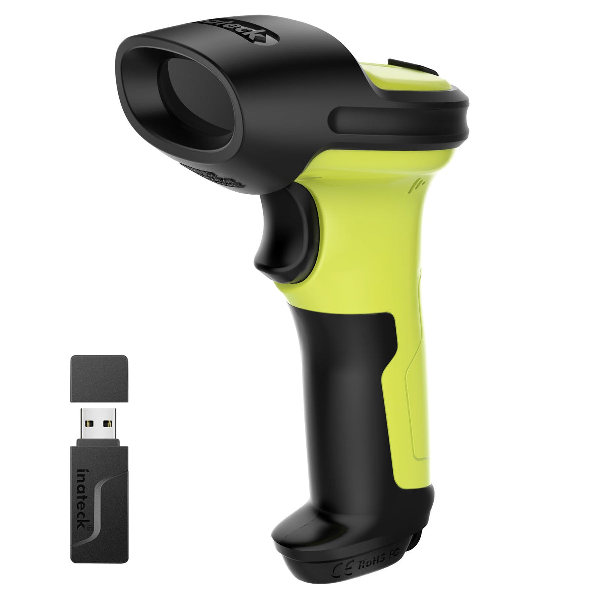 Inateck 2D Barcode Scanner, Wireless Bluetooth QR Reader, 2600mAh Battery, AI APP & SDK