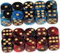 20PCS Polyhedral Dice D6 Dice 16mm Acrylic 6 Sided Dice Game Dice for RPG MTG DND Dice Table Games (Blue Black and Red Black)
