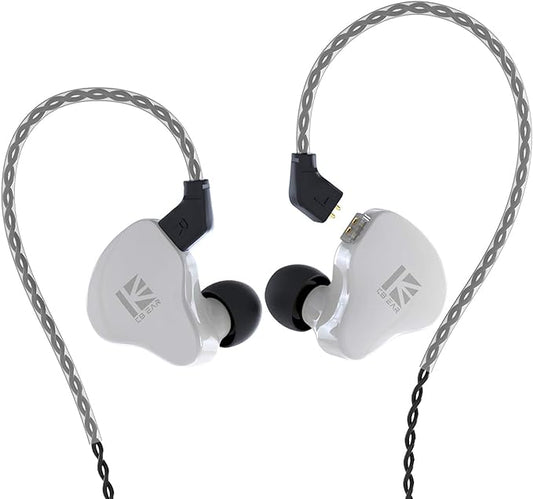 YINYOO KBEAR KS1 in Ear Monitor Bass Earbuds Wired Earbuds,Clear Sound Stereo Headphones, Vocals Forwards High Resolution Noise Canceling Earphones, Dual Magnectic Circuit Dynamic Detachable Cable