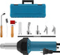 Iglobalbuy 1600W Hot Air Plastic Welder Kit - Vinyl PVC TPO Welding Torch with Various Nozzles & Carrying Case