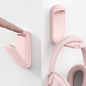 Lamicall Headphone Stand, Sticky Headset Holder - Foldable Headphone Holder Hook Mount, Adhesive Headset Hanger Clip Under Desk, Earphone Clamp for Airpods Max, HyperX, Sennheiser, Pink
