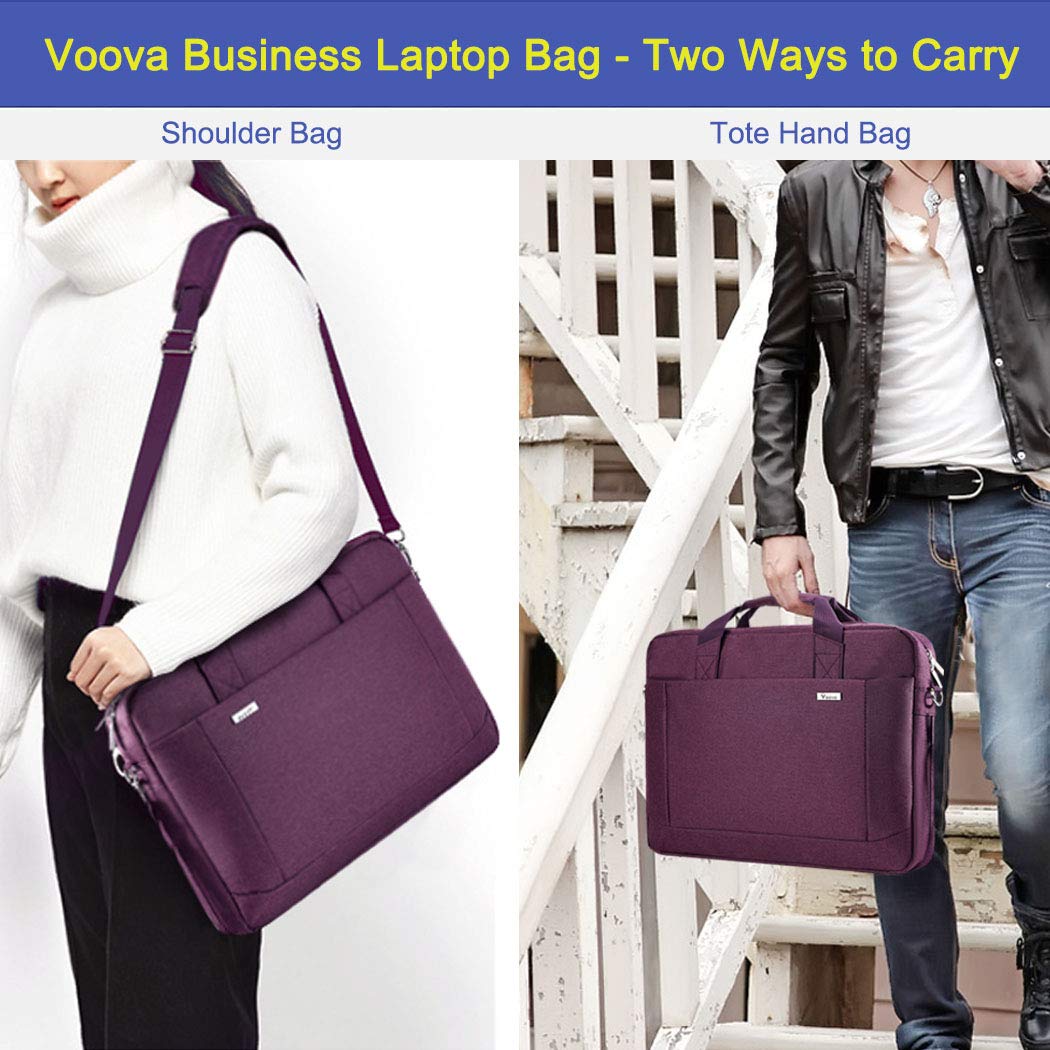 Voova 15.6-15 Inch Laptop Bag, Computer Bag, MacBook Bag, Dark Purple