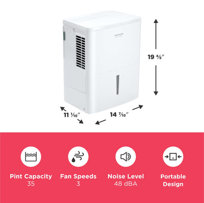 Frigidaire Gallery 35 Pint Smart Dehumidifier with MERV 14 Air Filter