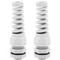 Strain Relief Cord Connector,LISTENJIALE 2Pcs NPT 1/4" Waterproof Cable Gland Flex Spiral Strain Relief Adjustable 4-8mm Cable Connector Nylon Joint with Gaskets(Black)