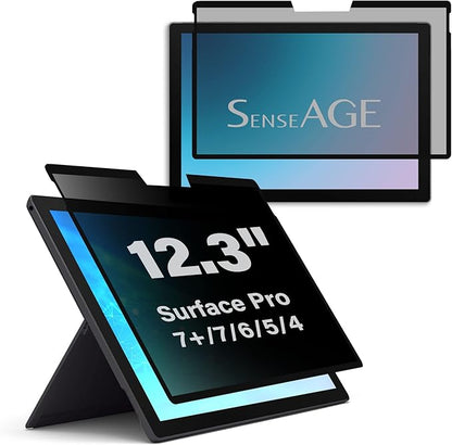 SenseAGE Magnetic Privacy Screen Protector for Surface Pro 12.3 inch (7+/7/6/5/4), Easy On/Off Privacy Filter, Anti-Blue Light, Glare, Laptop Screen Filter, Compatible with Surface Pro 12.3"
