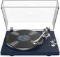 Turntables Belt-Drive Record Player with Wireless Output Connectivity Vinyl Player 33&45 RPM Speed Phono Line Output USB Digital to PC Recording ATN3600L MM Cartridge&Counterweight Dark Blue