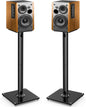 PERLESMITH Universal Speaker Stands for Surround Sound -Height Adjustable Extend 33.3”to 45.1”, Floor Speaker Stand for Satellite & Studio & Bookshelf Speakers up to 11LBS,1 Pair Black, PSSS2
