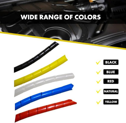 Kable Kontrol Vortex Spiral Cable Wrap - 1/4” Inch 100’ Feet Long - Hose Protector Flexible Polyethylene Wire Conduit Tubing Cable Sleeve Cord Cover to Organize Wires – Natural