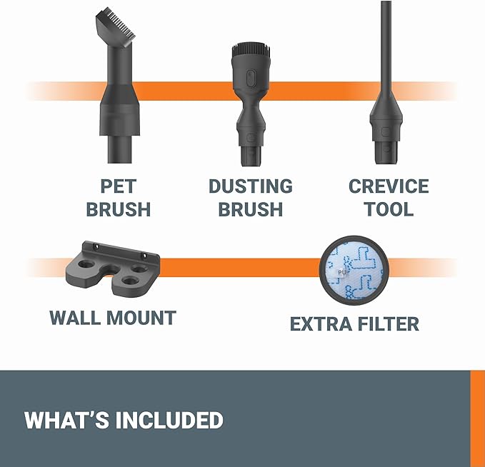 WORX Cordless Stick Vacuum, 20V Handheld Vacuum Cleaner, WX038L.1