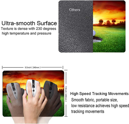 Mouse Pad, Ball in Hole Golf Mouse Pad Rectangle Custom Designs, Waterproof Anti-Slip Rubber Mousepad Office Accessories Desk Decor Wireless Mouse Pads for Computers Laptop