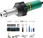 VEVOR Hot Air Plastic Welder, 1600W Hot Air Torch Pistol, 122-1112℉ PVC TPO Vinyl Heat Gun Welding Torch, Plastic Roofing Welding Kit with 14 Accessories- Toolbox, Nozzle, Roller, Blades for PP/PE/PVC