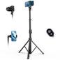 Extendable Phone Tripod for iPhone & Selfie Stick with Remote